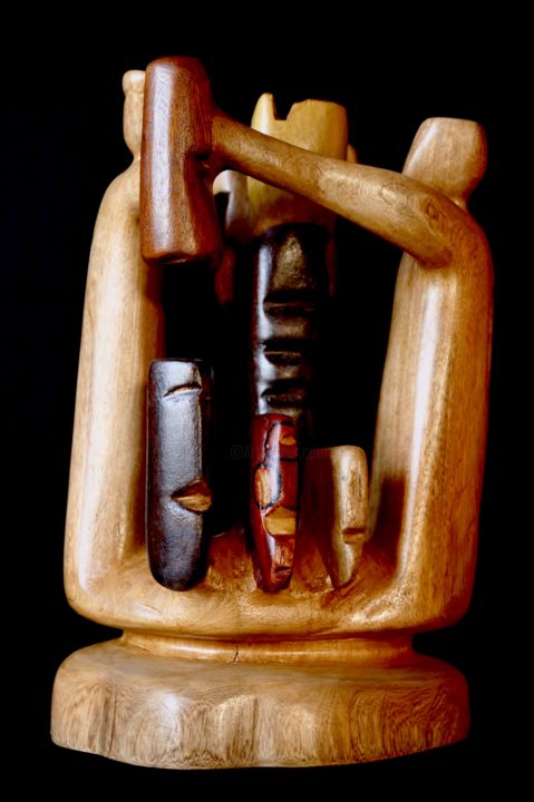 Sculpture titled "ESPRIT CARAÏBE / CA…" by Alex Boucaud, Original Artwork, Wood