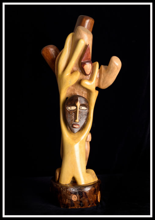 Sculpture titled "TRANSCENDANCE / TRA…" by Alex Boucaud, Original Artwork, Wood