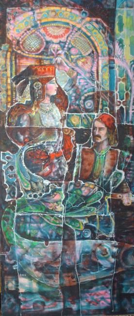 Painting titled "Dance" by Mustapha Boucenna, Original Artwork, Other