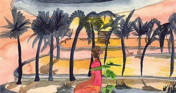 Peinture intitulée "Bali" par Mathilde Descour, Œuvre d'art originale