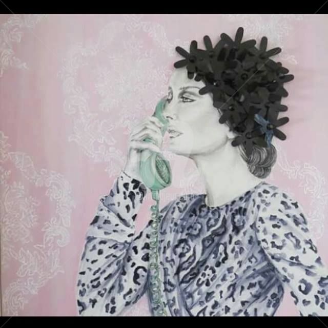 绘画 标题为“wallpaper” 由Mademoiselle Miroir, 原创艺术品