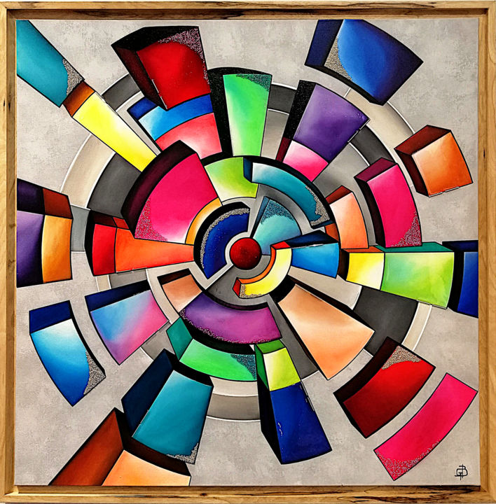 Painting titled "Cible" by Gretel Bouquet, Original Artwork, Acrylic Mounted on Wood Stretcher frame