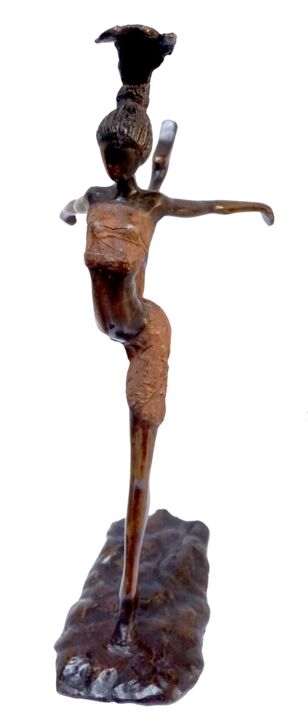 Escultura intitulada "Amazone" por Boureima Ouedraogo, Obras de arte originais, Bronze