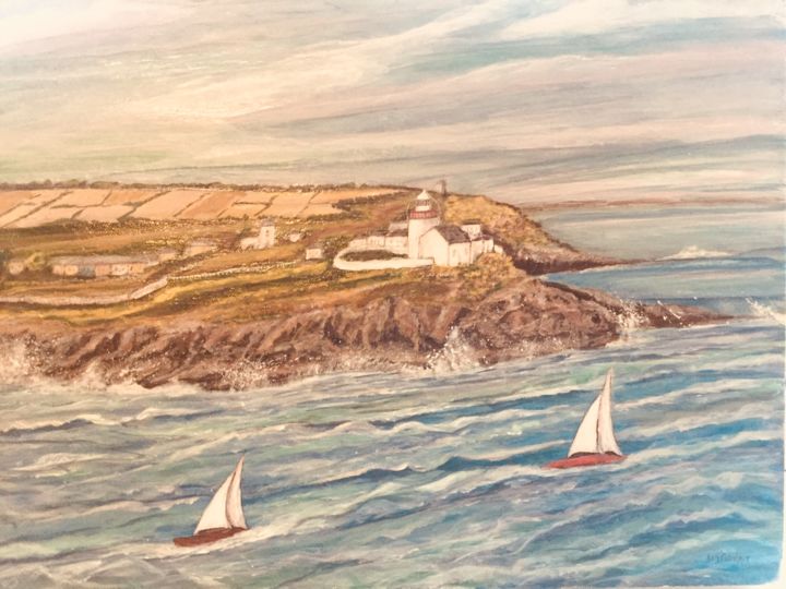 Painting titled "roches point, cork,…" by Marion Scanlon, Original Artwork