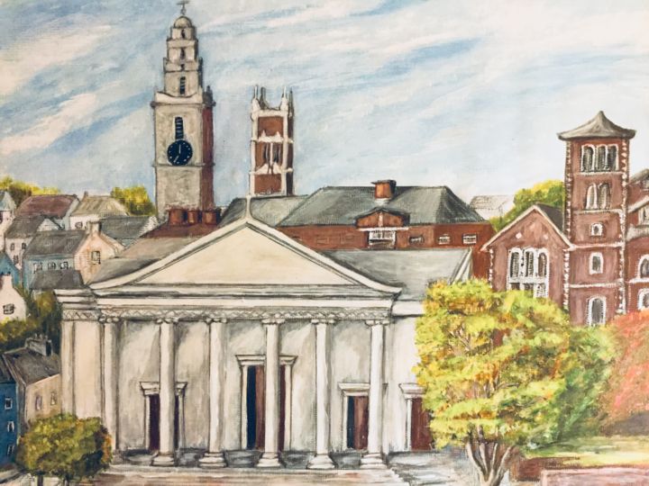 Painting titled "st Mary’s Cathedral…" by Marion Scanlon, Original Artwork