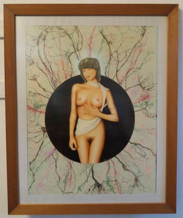 Peinture intitulée "déesse" par Jean-Claude Bourras, Œuvre d'art originale, Acrylique Monté sur Plexiglas