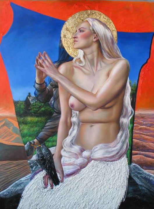 Peinture intitulée "Le miroir aux aloue…" par Patrick Boussignac, Œuvre d'art originale,