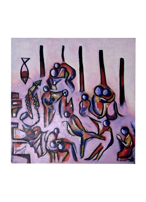 Painting titled "Non-violence" by Boussoussa, Original Artwork