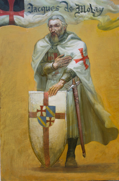 Jacques De Molay, Last Grand Master of the Knights Templar Framed