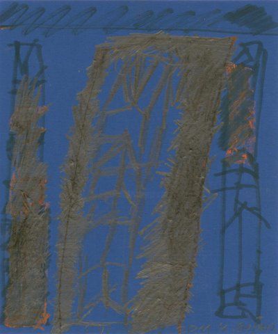 Zeichnungen mit dem Titel "Small Blue composit…" von Boyar, Original-Kunstwerk