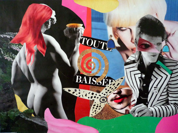 Collages intitulée "Glam rock" par Boyfred, Œuvre d'art originale, Collages