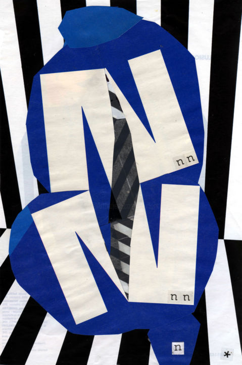 Collages intitulée "Nnn Nnn! (Onomatopé…" par Boyfred, Œuvre d'art originale, Collages