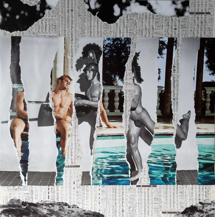 Collages titled "I-2 (Pool dream)" by Boyfred, Original Artwork, Collages