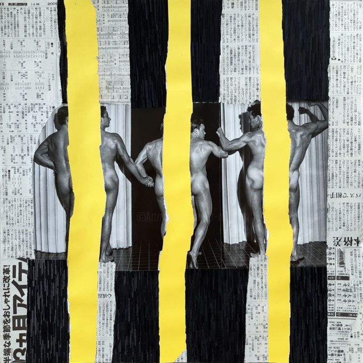 Collages intitulée "I-9 (Les trois grâc…" par Boyfred, Œuvre d'art originale, Collages