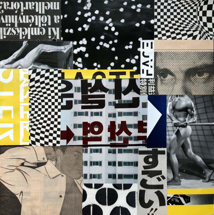 Collages titled "Face/1966 - Busan" by Boyfred, Original Artwork, Collages