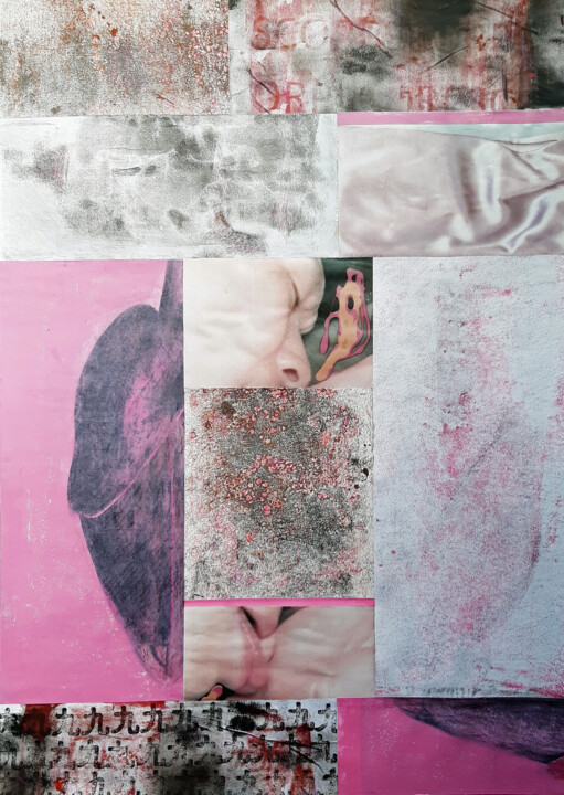 Collages titled "Anatomie du plaisir…" by Boyfred, Original Artwork, Acrylic