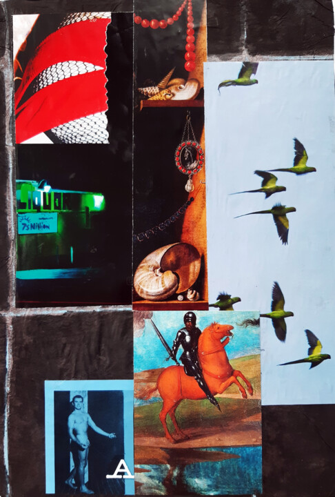 Collages intitolato "Journal 2023 - Eté 2" da Boyfred, Opera d'arte originale, Collages