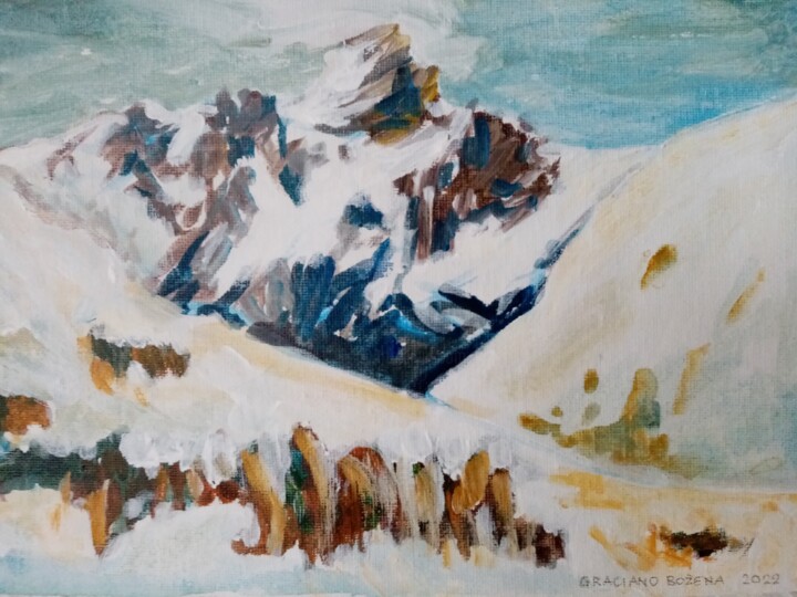 Painting titled "ALPES VIII" by Bozena  D G, Original Artwork, Acrylic