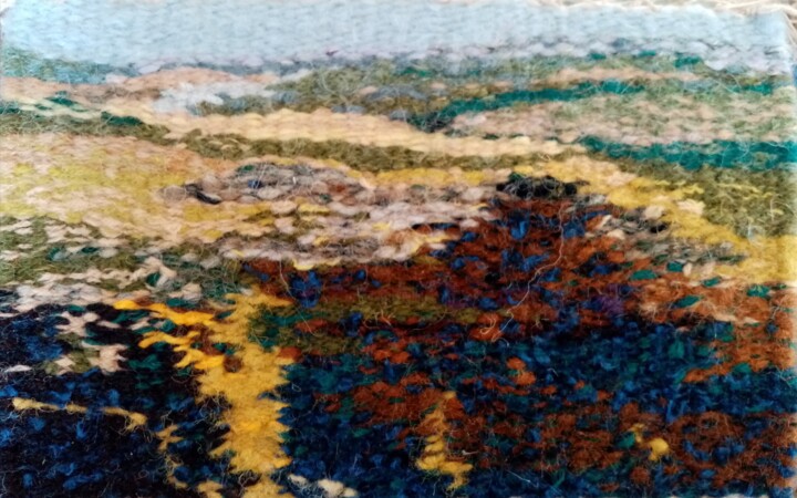 Textile Art titled "MONTAGNE I" by Bozena  D G, Original Artwork, Tapestry