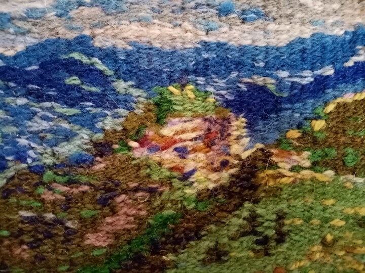 Art textile intitulée "MONTAGNE III" par Bozena  D G, Œuvre d'art originale, Tapisserie