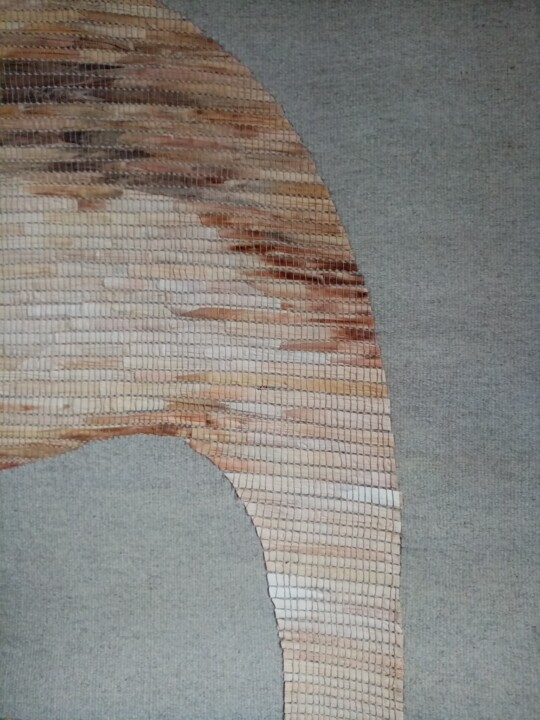 Textile Art titled "HONTE" by Bozena Graciano, Original Artwork, Tapestry
