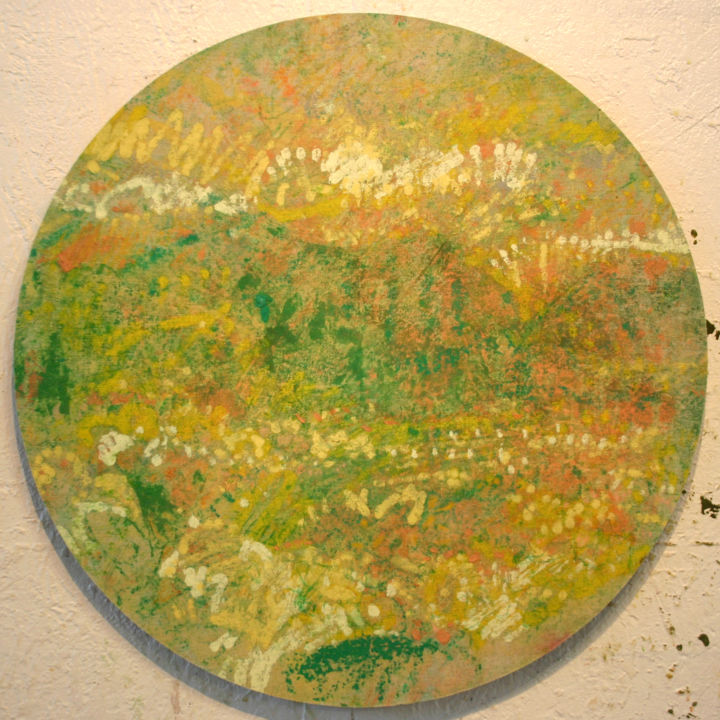 Peinture intitulée "sans titre" par Richard Brachais, Œuvre d'art originale, Encre Monté sur Panneau de bois