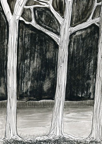 Рисунок под названием "D30-série des arbres" - Richard Brachais, Подлинное произведение искусства, Другой