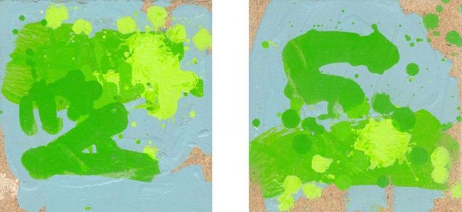 Peinture intitulée "Chromatisme - vert,…" par Richard Brachais, Œuvre d'art originale, Huile