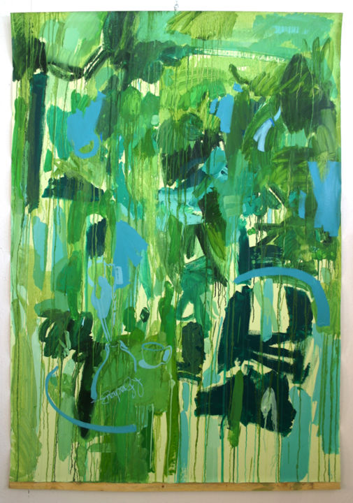 Peinture intitulée "738-PA-abstraction-…" par Richard Brachais, Œuvre d'art originale, Huile