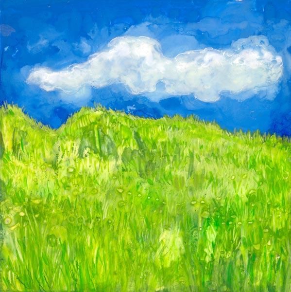 Painting titled "petit paysage-1/5" by Richard Brachais, Original Artwork