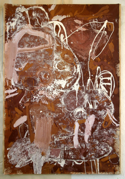 Painting titled "762-pi-abstrac-figu…" by Richard Brachais, Original Artwork