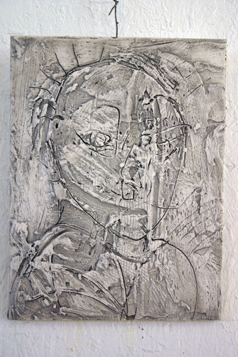 Peinture intitulée "792-4-des-visages-d…" par Richard Brachais, Œuvre d'art originale
