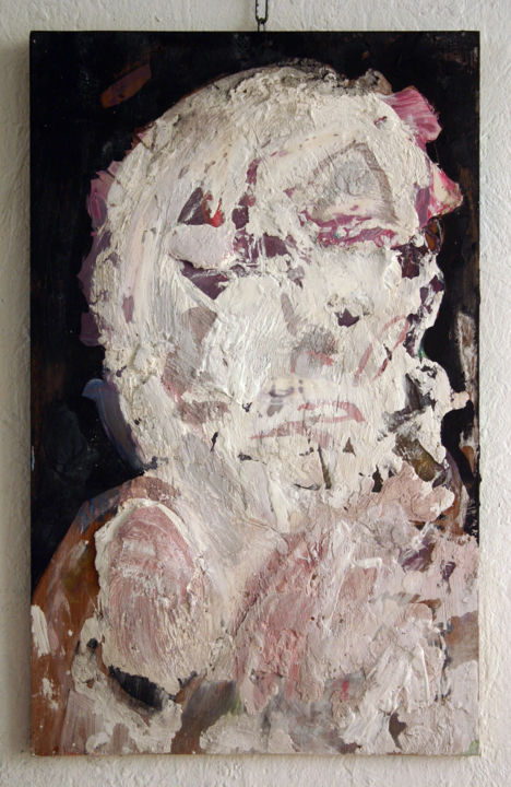 Painting titled "798-7-des-visages-d…" by Richard Brachais, Original Artwork, Acrylic
