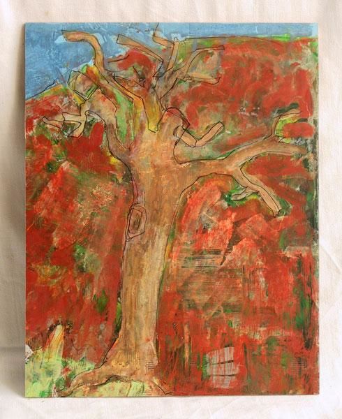 Pittura intitolato "L'arbre (hommage à…" da Richard Brachais, Opera d'arte originale