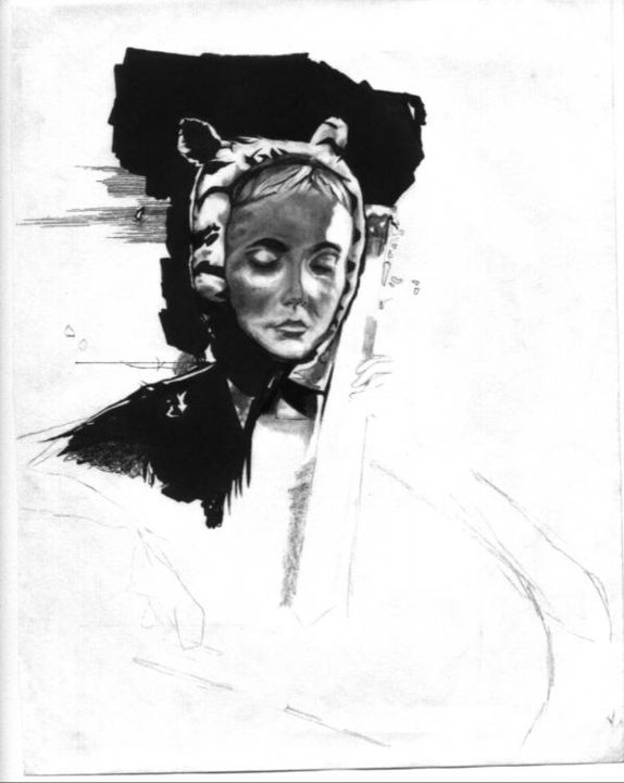 Drawing titled "isobelle" by Bradley Mckay, Original Art, Other