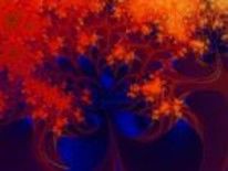 Digitale Kunst mit dem Titel "Blue Leaves" von Vicky Brago-Mitchell, Original-Kunstwerk