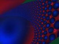 Digitale Kunst mit dem Titel "Blue Spheres" von Vicky Brago-Mitchell, Original-Kunstwerk
