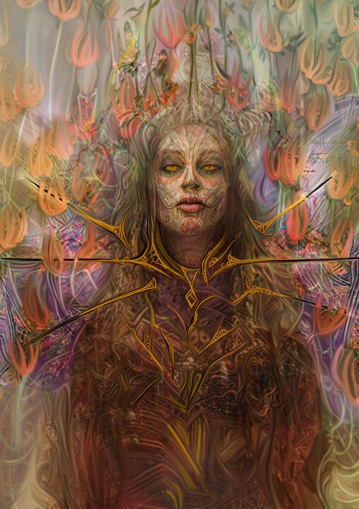 Digital Arts titled "Poison Ivy" by Bram Leegwater, Original Artwork, Digital Painting