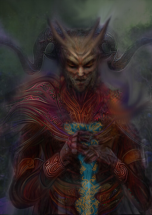 Arte digital titulada "Demon" por Bram Leegwater, Obra de arte original, Pintura Digital