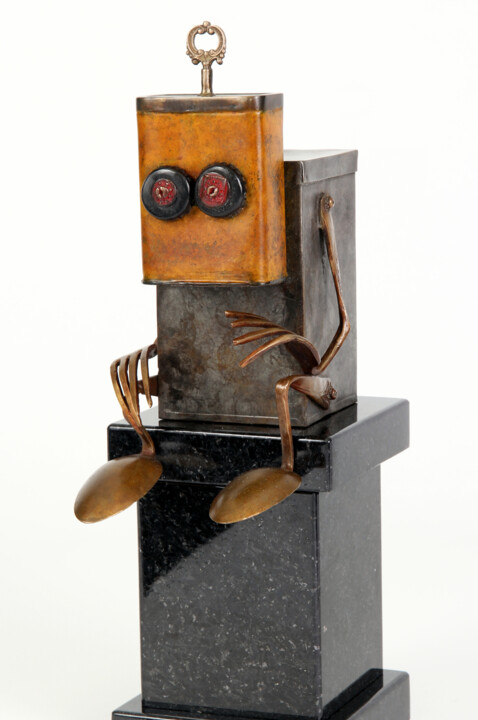 Sculpture intitulée "waiting for you" par Branimir Misic, Œuvre d'art originale, Bronze
