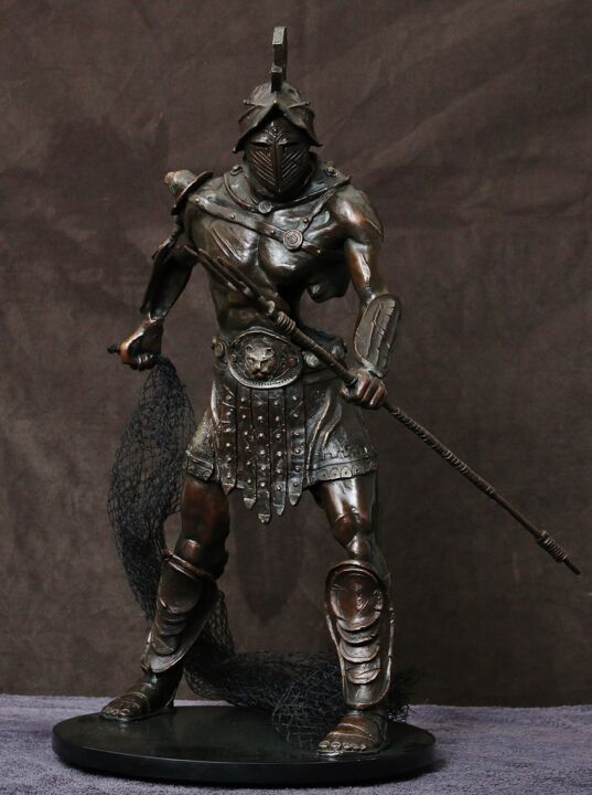 Sculpture intitulée "Gladiator Warrior O…" par Brandon Borgelt, Œuvre d'art originale, Bronze