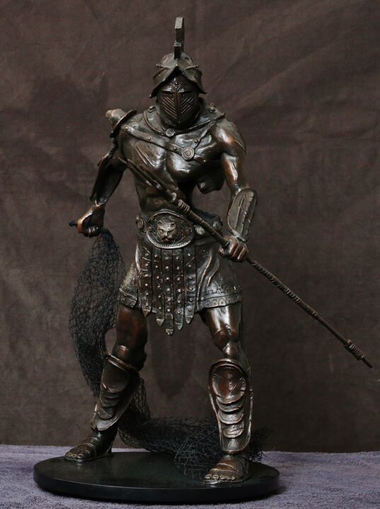 Scultura intitolato "Gladiator Warrior O…" da Brandon Borgelt, Opera d'arte originale, Bronzo