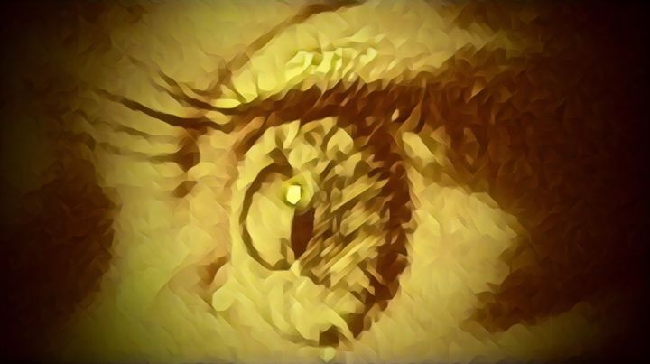 Digitale Kunst getiteld "Golden Eye" door Brandon Robles, Origineel Kunstwerk, Digitaal Schilderwerk