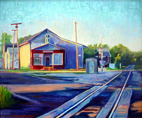 Painting titled "Crossroads - Oil on…" by Brandon R Bowman, Original Art, Oil