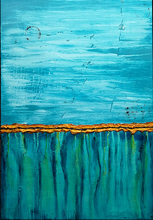 Painting titled "The River Knows" by Branisa Beric, Original Artwork, Acrylic