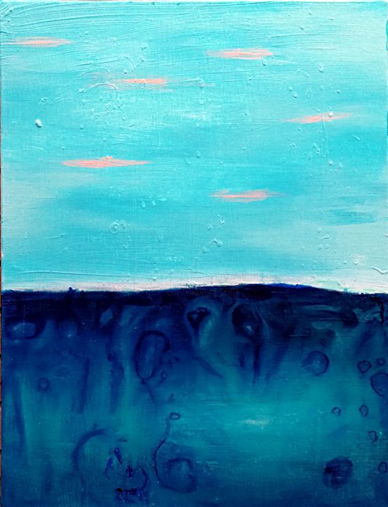Peinture intitulée "Out of the Blue - II" par Branisa Beric, Œuvre d'art originale, Acrylique