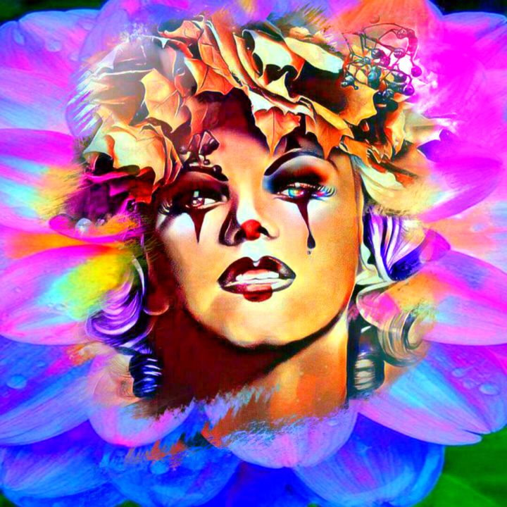 Digitale Kunst mit dem Titel "Marilyn Monroe 5" von Beate Braß, Original-Kunstwerk, Digitale Malerei