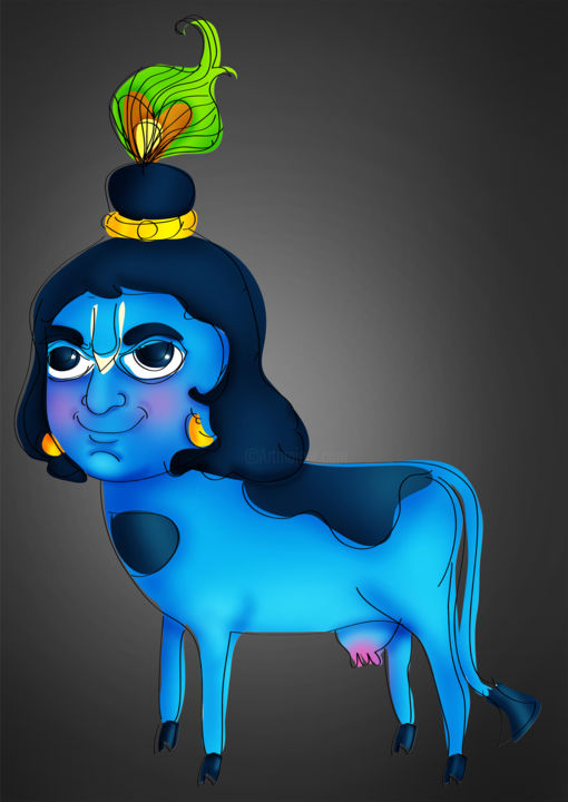 Digitale Kunst getiteld "Man headed animal 1" door Bharath Kumar, Origineel Kunstwerk