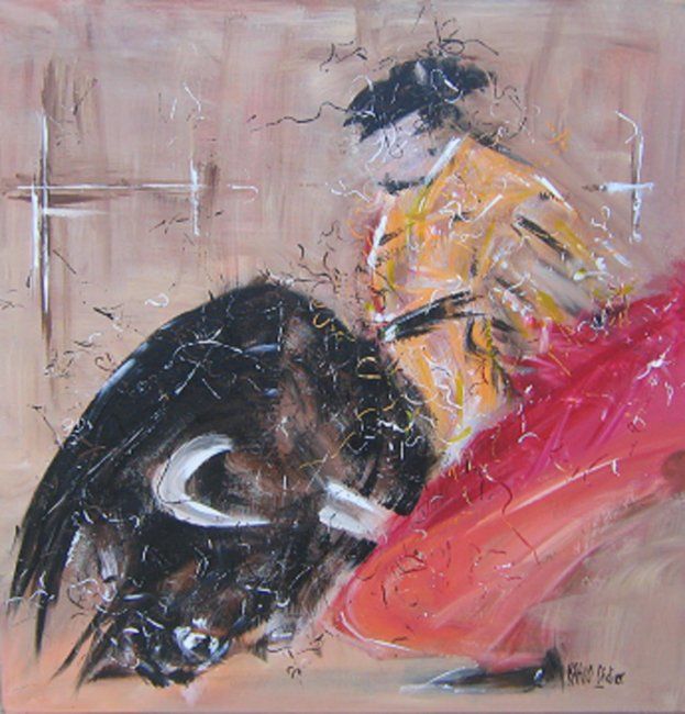 Painting titled "" L'ESQUIVE "" by Didier Bravo, Original Artwork