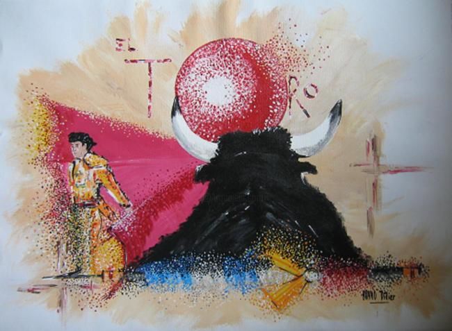Painting titled ""EL TORO"" by Didier Bravo, Original Artwork
